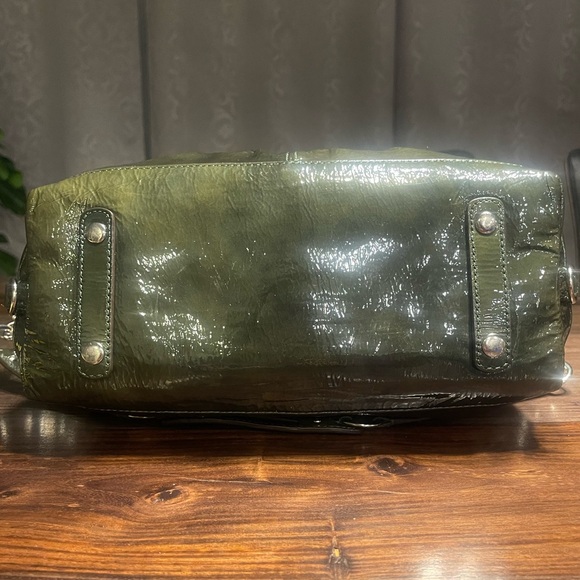 Coach Dark Green Leather Satchel - Picture 10 of 10
